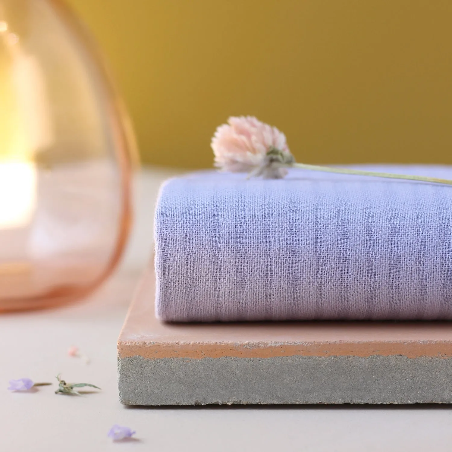 La Maison Naïve coton tissé petits carreaux mauve tissu fin