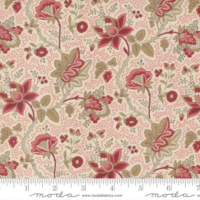 French General Chateau de Chantilly 13944 16 tissu coton perle