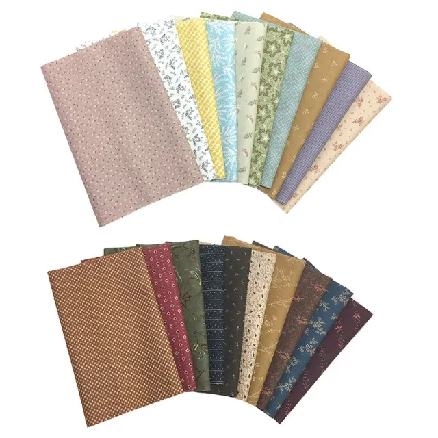Yoko Saito Quilt Party lot 10 tissus USA mini coupes pâle