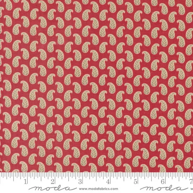 French General Rouenneries Trois Rouge 13967 16 tissu coton