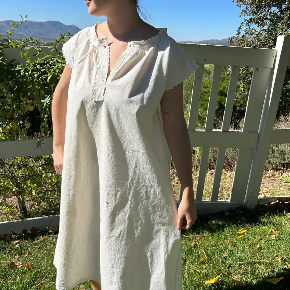 French General chemise ancienne coton taille M blanc stock inutilisé