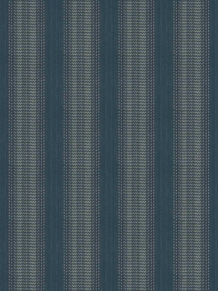 French General Maribel Stripe Indigo tissu coton rayé