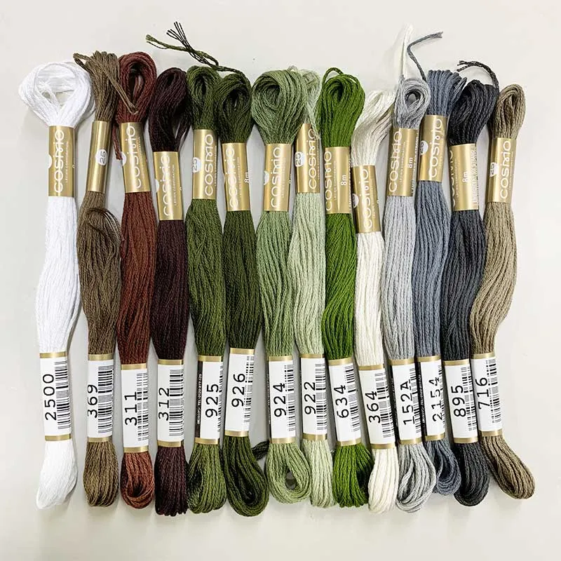 Yoko Saito Early Spring Town kit fils broderie coton 14 couleurs
