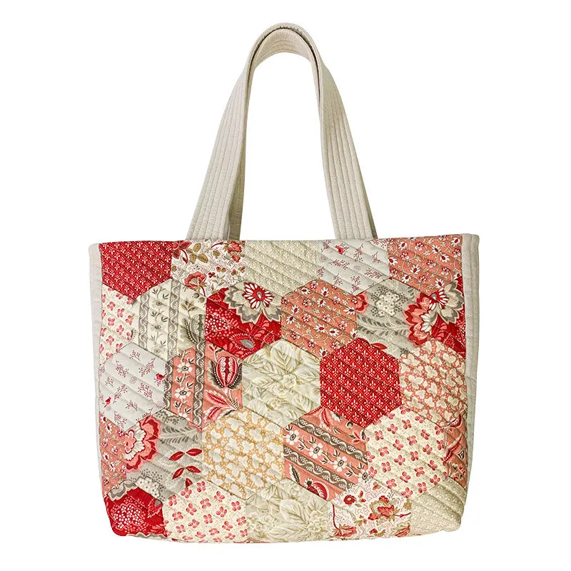 Yoko Saito Hexagon One Patch kit sac tote 29x43 cm coton