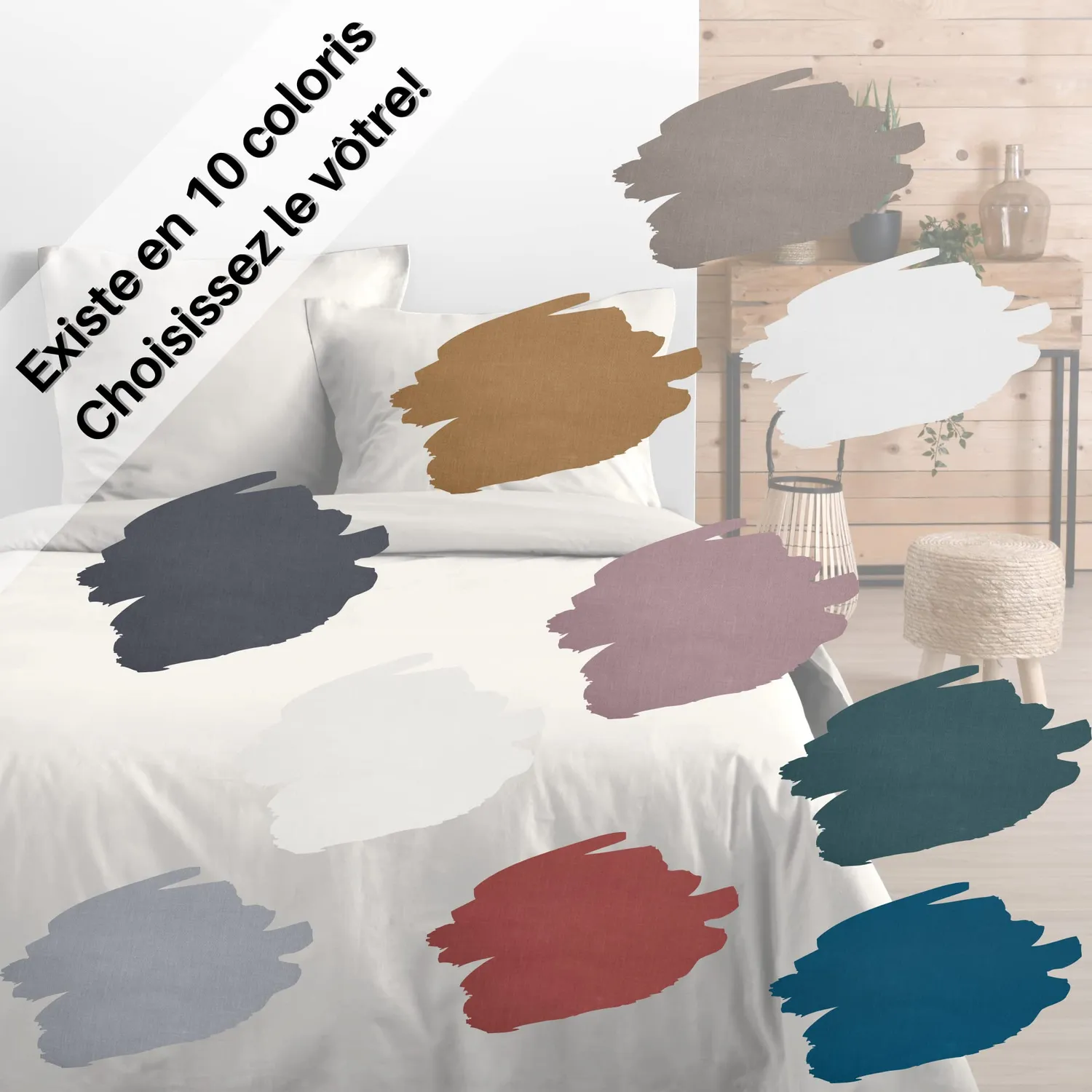 Stof Eden taie d’oreiller 50x70 cm ivoire coton