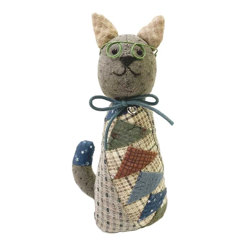 Yoko Saito Patchwork Animals 3 kit chat peluche et pochon