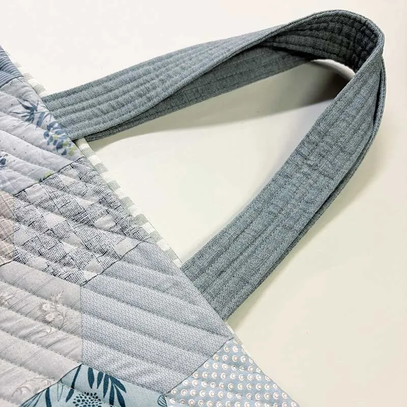 Yoko Saito Tote Bag Hexagone kit sac bleu