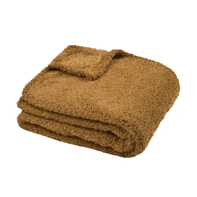 STOF Montréal plaid 130x160 cm camel polyester fluffy