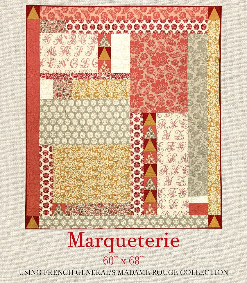 French General Madame Rouge patron quilt papier Marqueterie