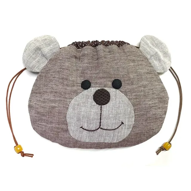 Yoko Saito Bear Drawstring kit bourse ours 16x20cm