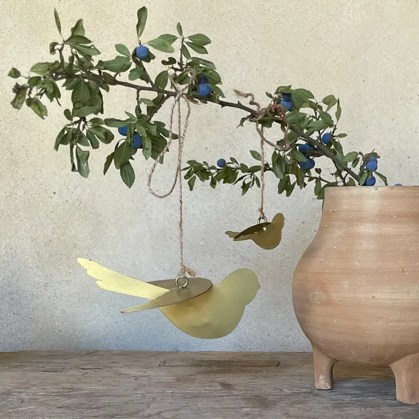 La Maison Naïve Oiseau Doré suspension laiton doré S-M