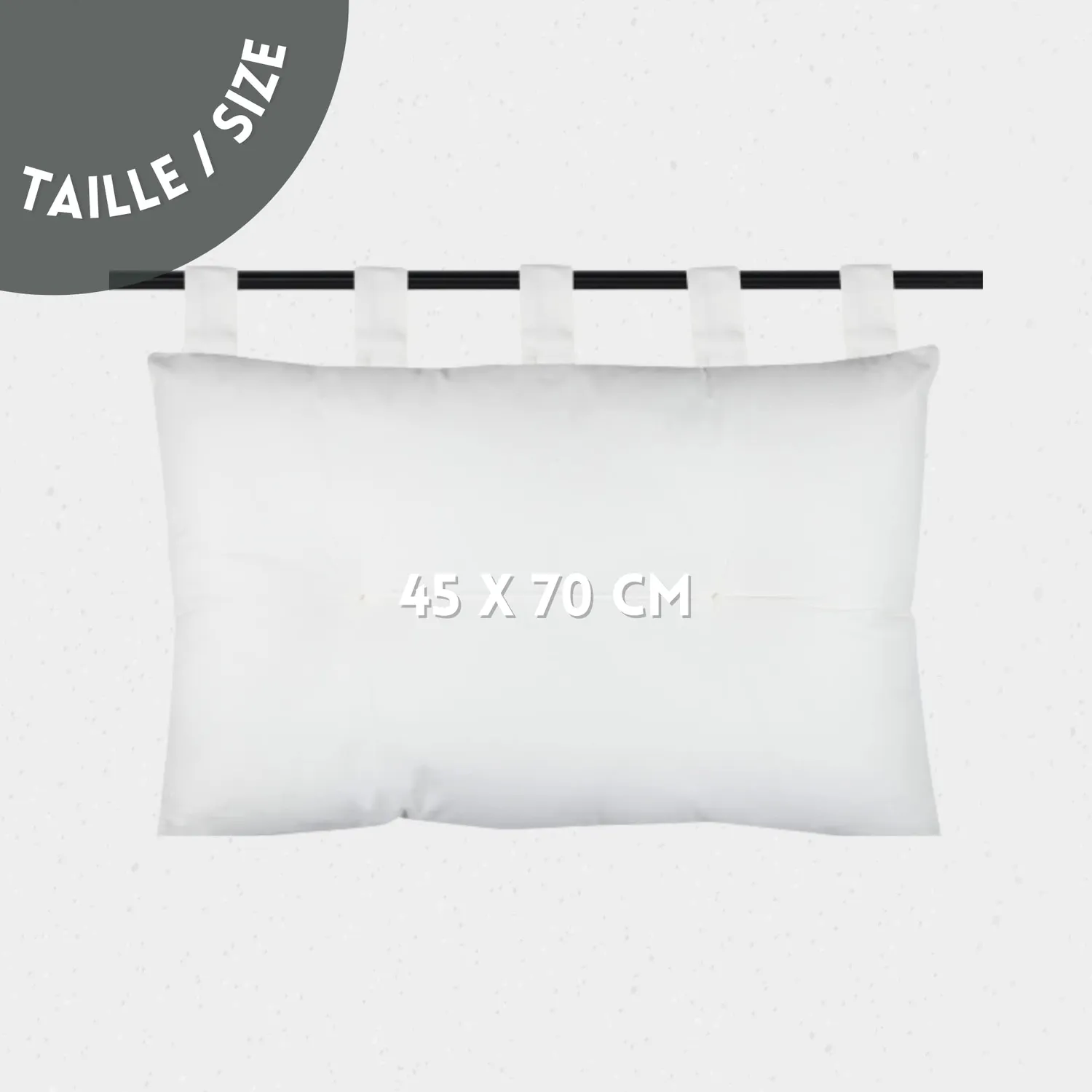 Stof Oxford tête de lit 70x45 cm écru satin de coton