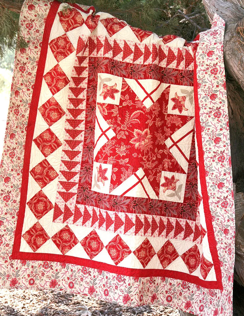 French General Ville Fleurie patron quilt lavande version papier