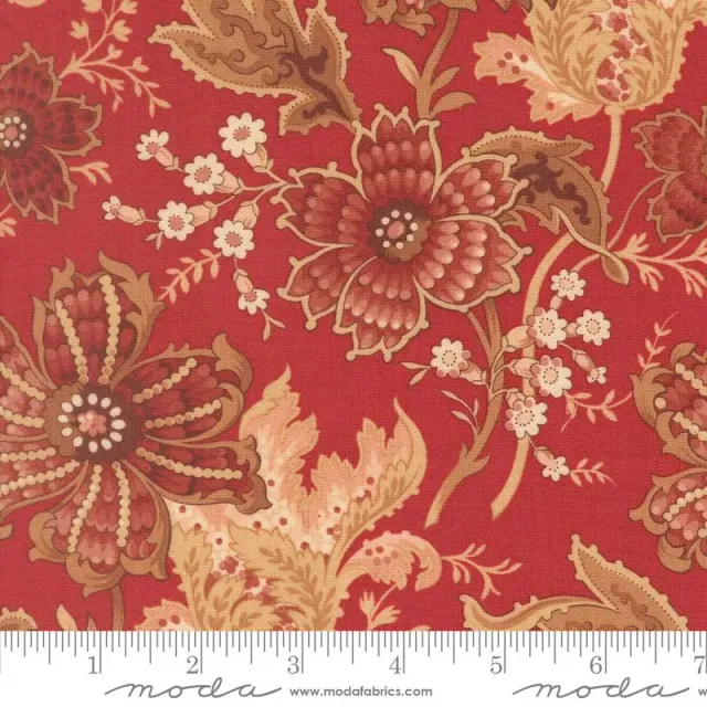 French General Le Jardin Rouge 36150 11 coupon coton rouge