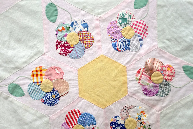 French General étoile dessus de lit quilt ancien 188x213