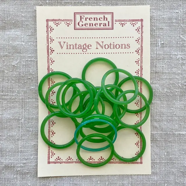 French General anneaux verre vert herbe x18 bijoux
