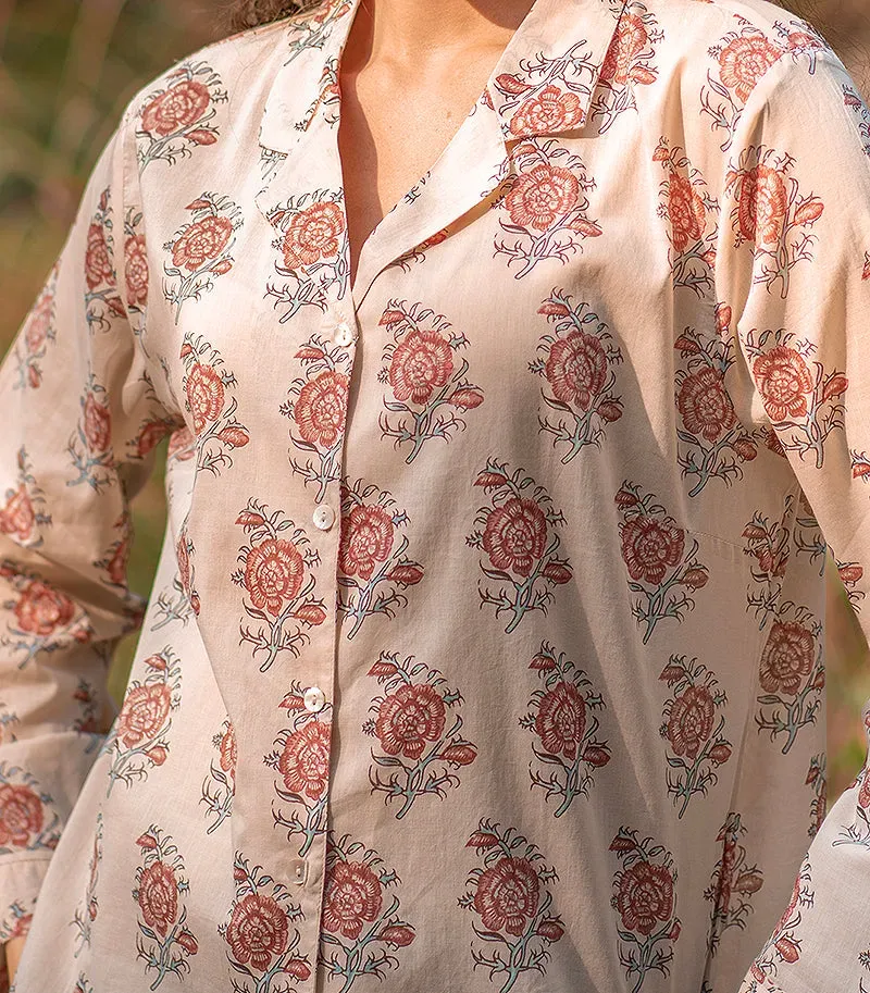 French General L'Esprit de Provence pyjama voile Indian Rose