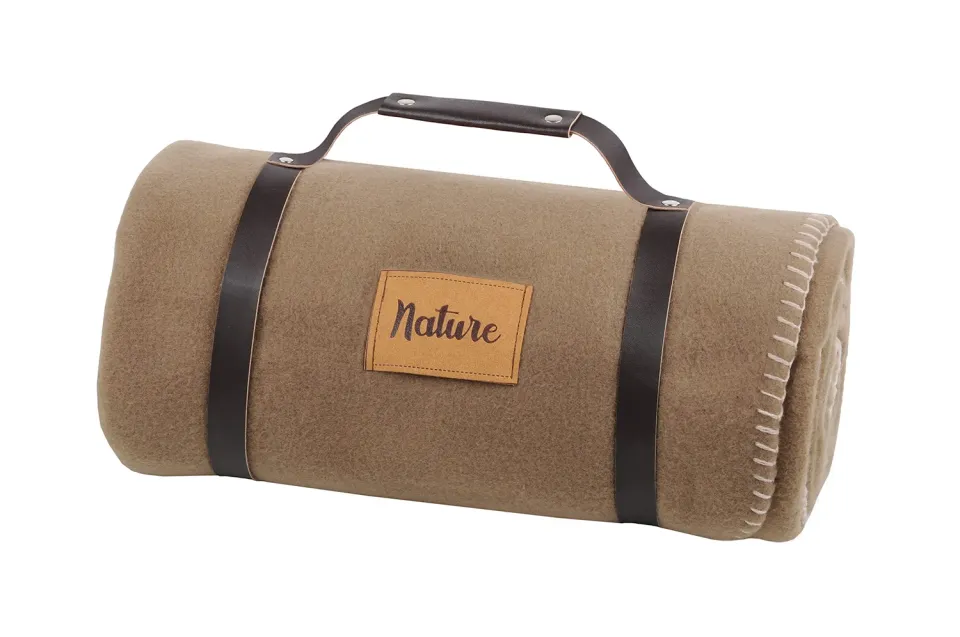 Stof Dawson plaid polaire 130x150 cm taupe chaud