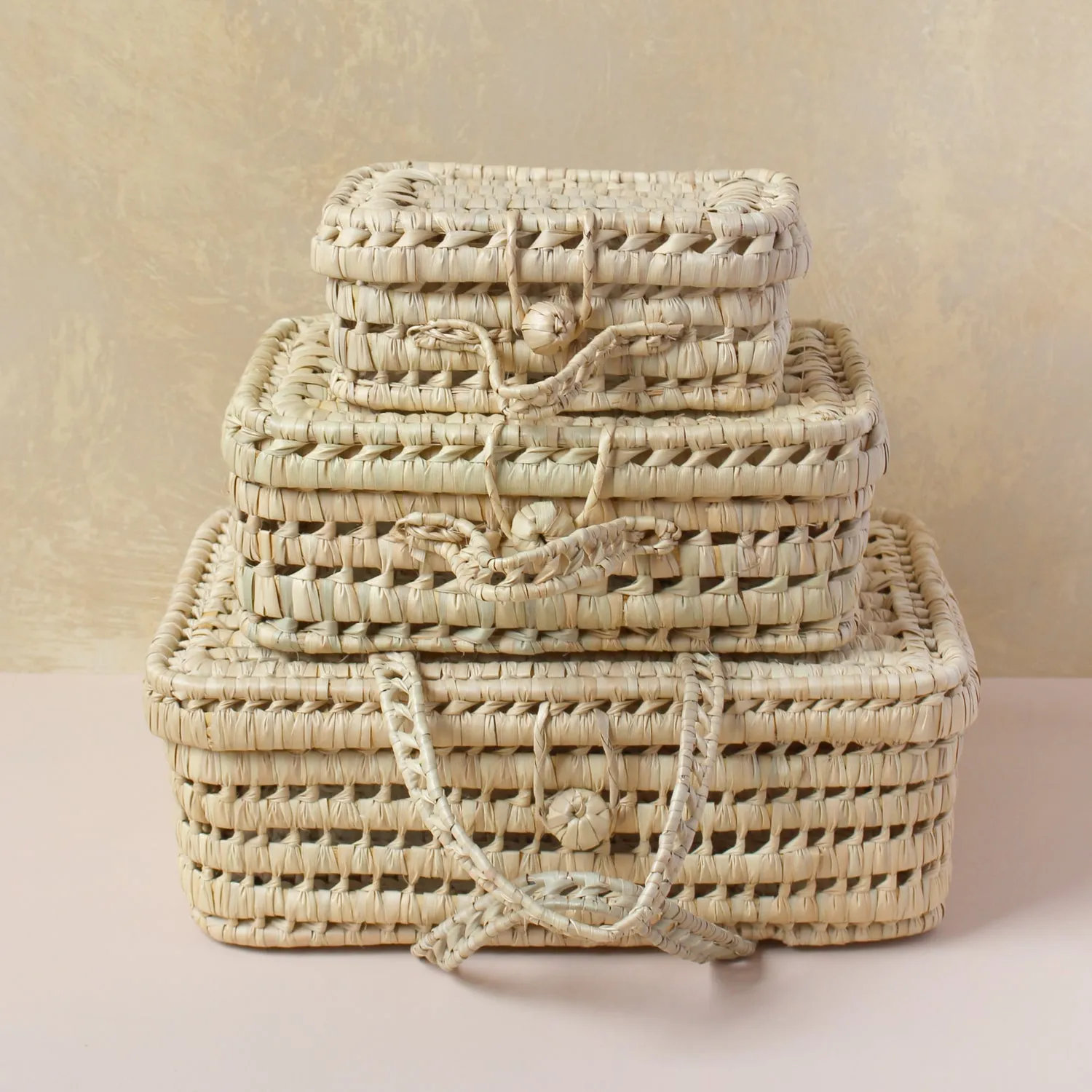 La Maison Naïve grande valise rangement palme rétro