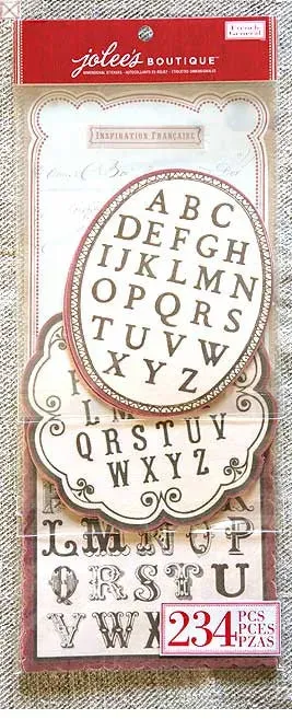 Jolee's Boutique French General stickers alphabet adhésifs