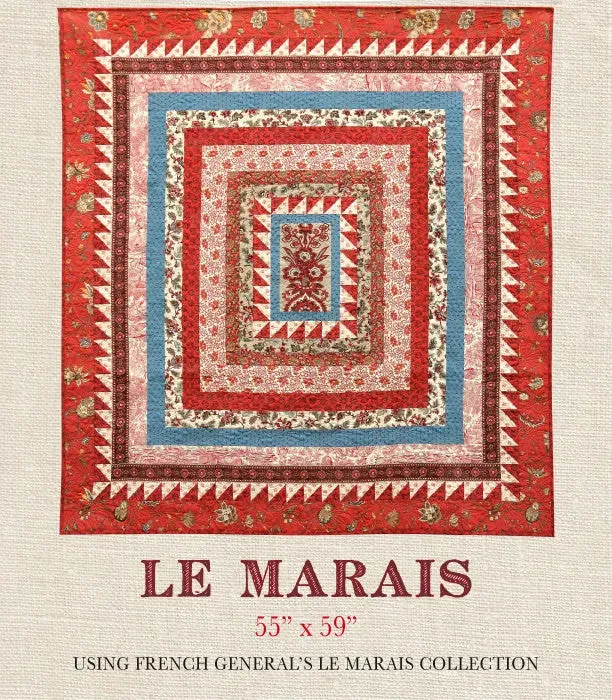 French General Le Marais patron quilt imprimé 55x59 classique