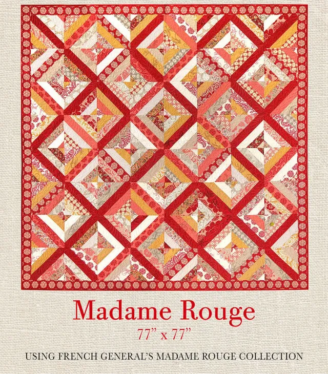 French General Madame Rouge patron quilt imprimé