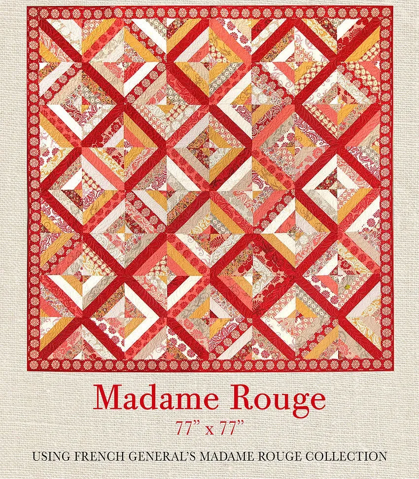 French General Madame Rouge patron quilt imprimé