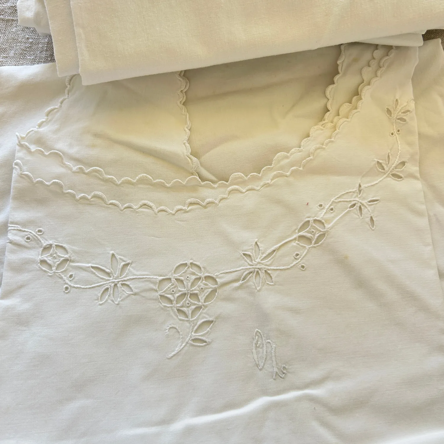 French General chemise ancienne coton sans manches taille 8-10