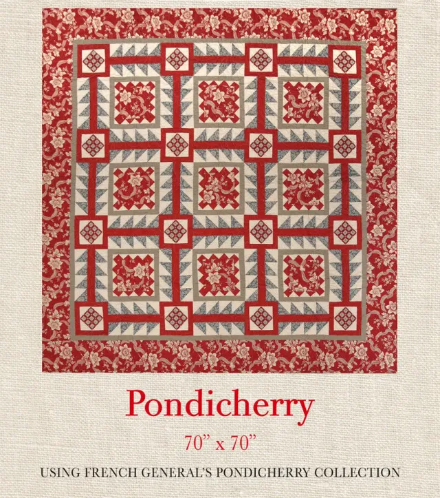 French General Pondicherry patron quilt imprimé indienne paisley