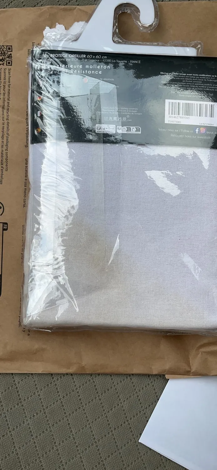 Stof protège-oreiller 60x60 cm blanc imperméable