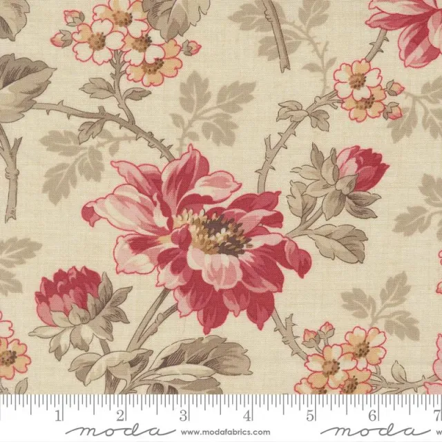 French General Joie de Vivre Pearl 13980 11 tissu coton au mètre floral
