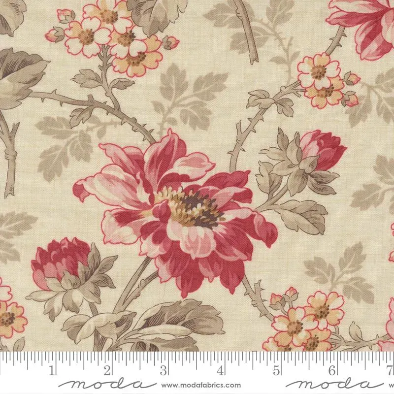 French General Joie de Vivre Pearl 13980 11 tissu coton au mètre floral