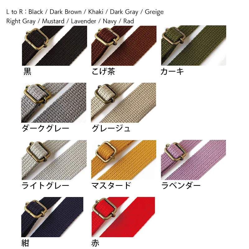 Yoko Saito sangle sac acrylique fine noire 15 mm réglable