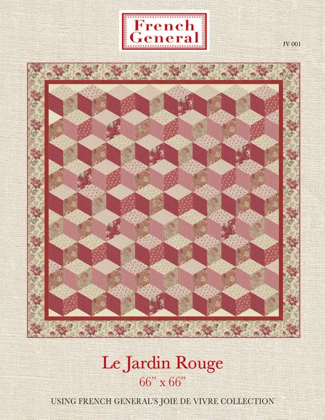 French General Joie de Vivre La Jardin Rouge patron couture
