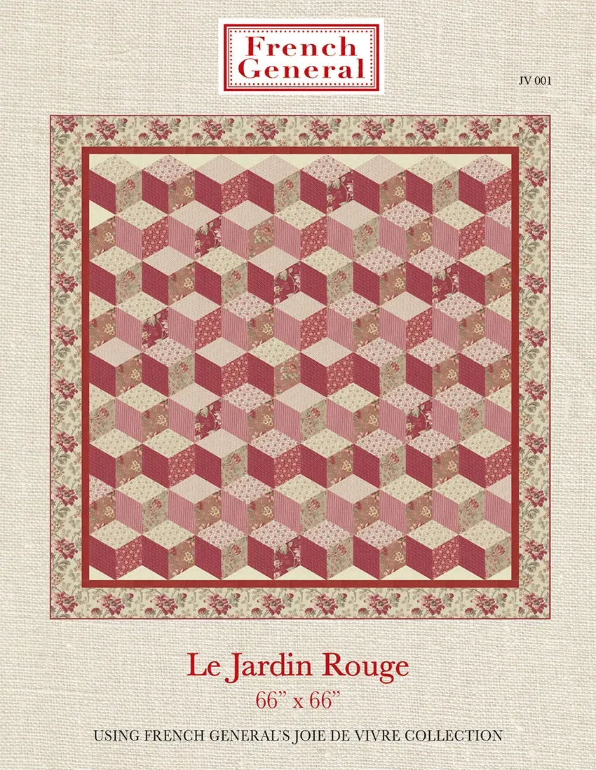 French General Joie de Vivre La Jardin Rouge patron couture