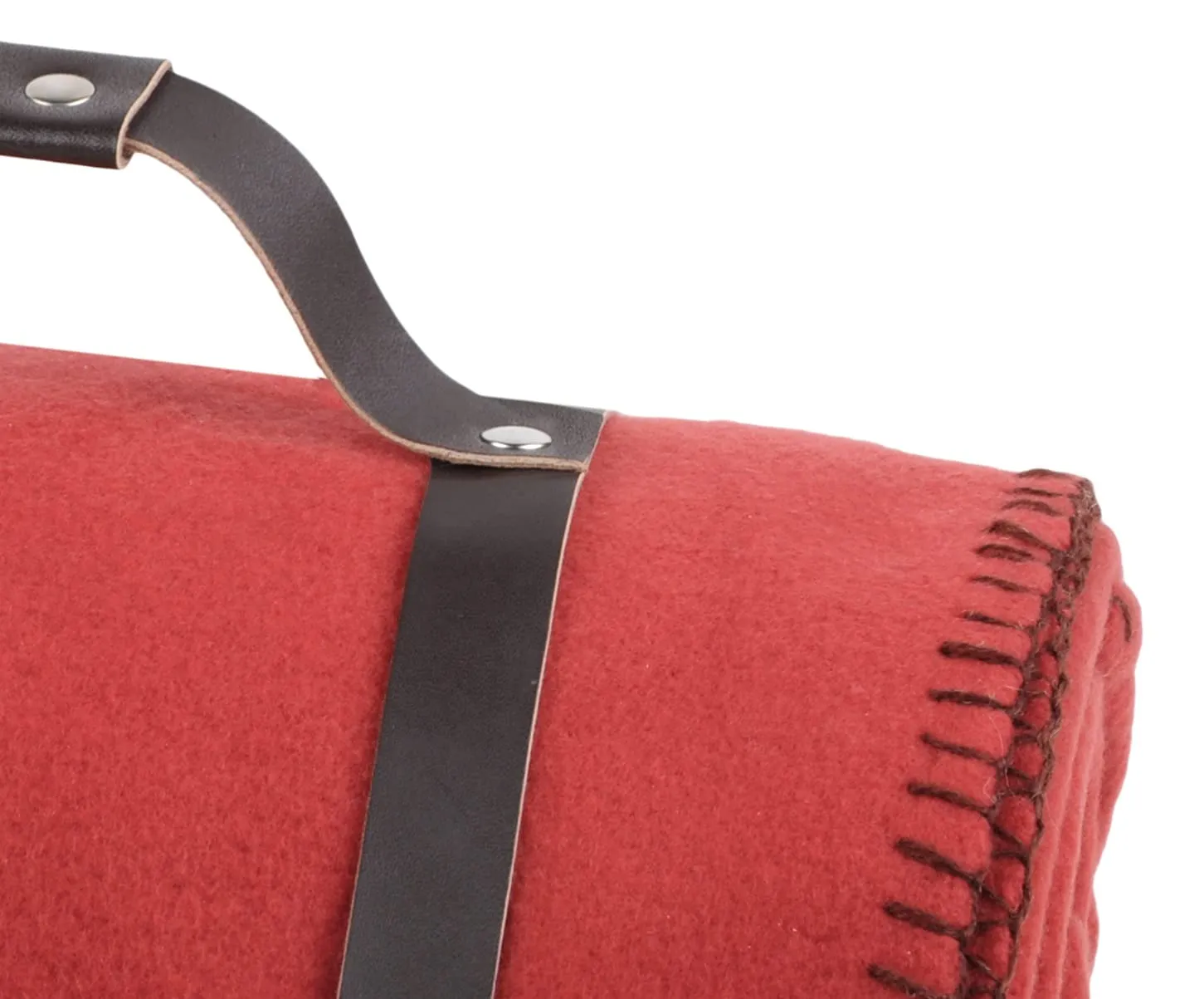STOF Dawson plaid polaire 130x150 cm rouge polyester