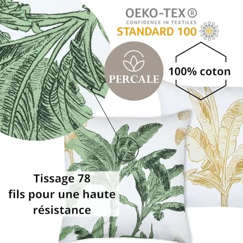 STOF Arama taie d'oreiller 63x63 vert percale