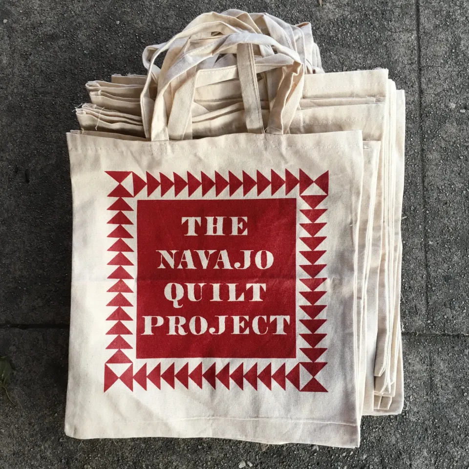 French General Navajo Quilt tote bag coton solidaire