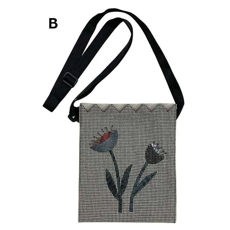 Yoko Saito sacoche applique fleurs kit A 18 cm coton