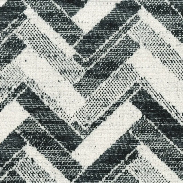 Elastron Chase tissu chevrons au mètre noir