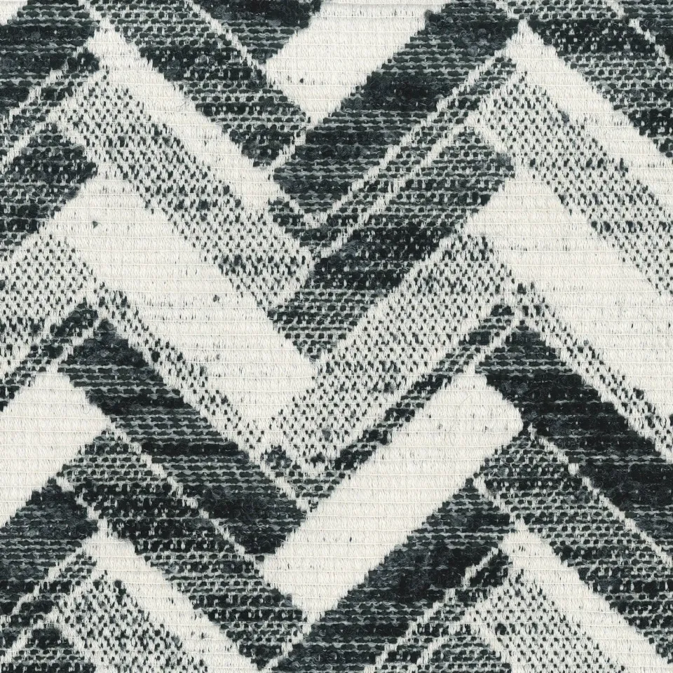 Elastron Chase tissu chevrons au mètre noir