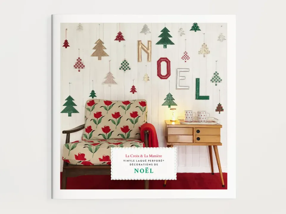 La Croix et La Manière petit cahier Noël sapins vinyle 21x21 cm
