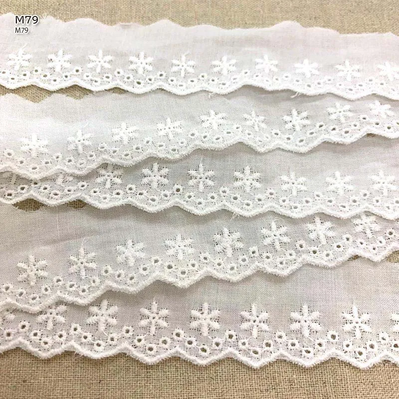 Yoko Saito M79 dentelle coton blanc 16 mm au mètre