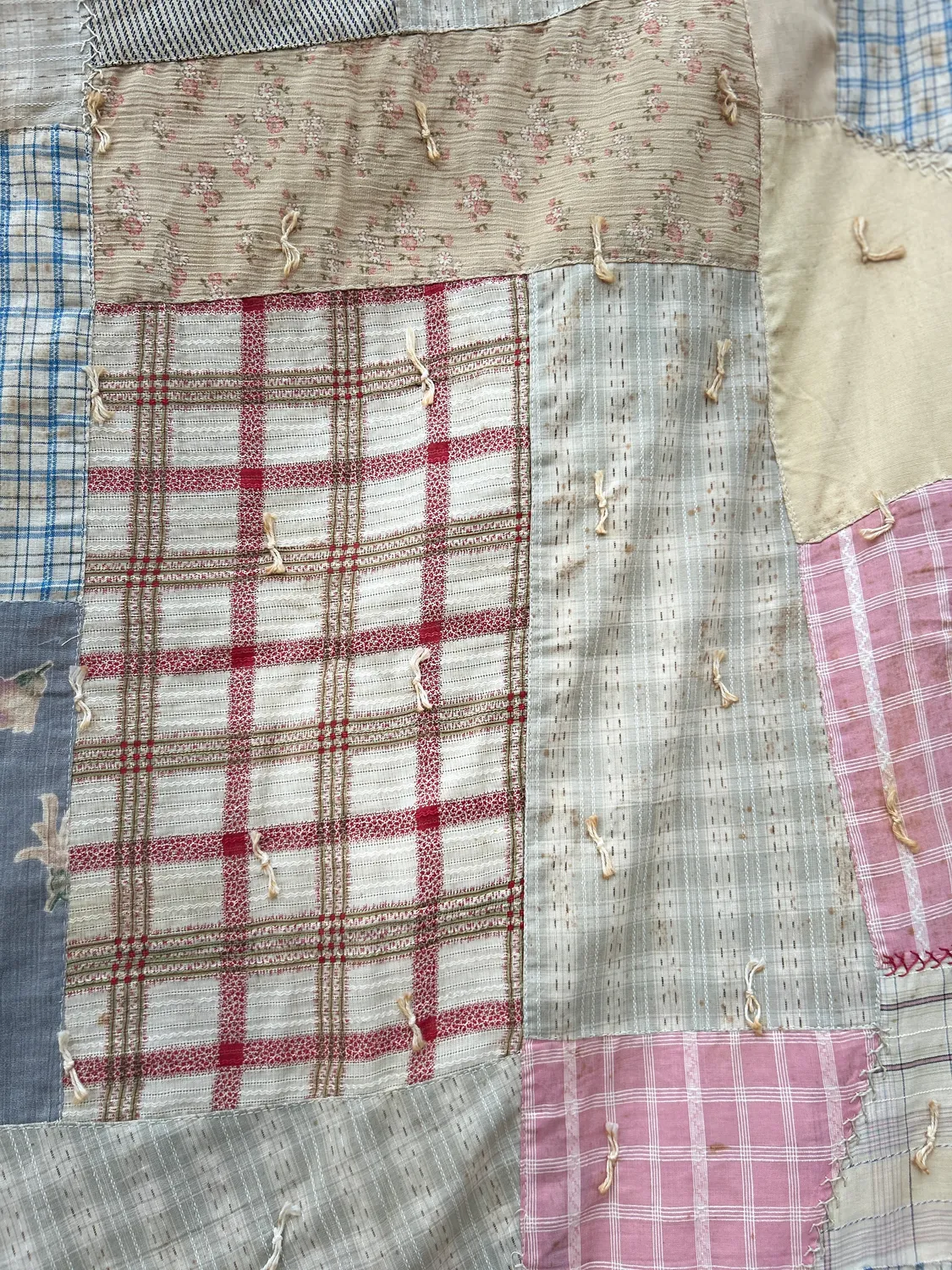 French General Antique Crazy Quilt double face quilt ancien soie coton