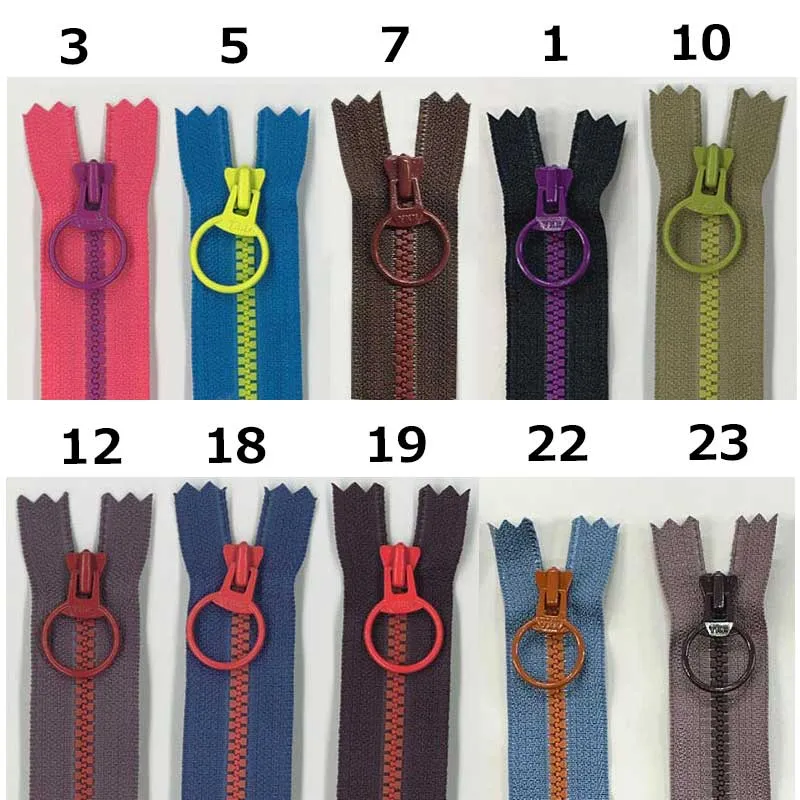 Yoko Saito fermeture bicolore 35 cm pour sac