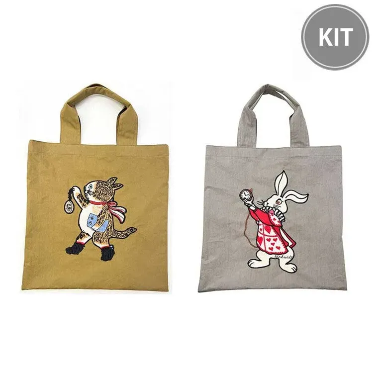 Yoko Saito Simple Bag kit sac appliqué chat 40 cm toile raide