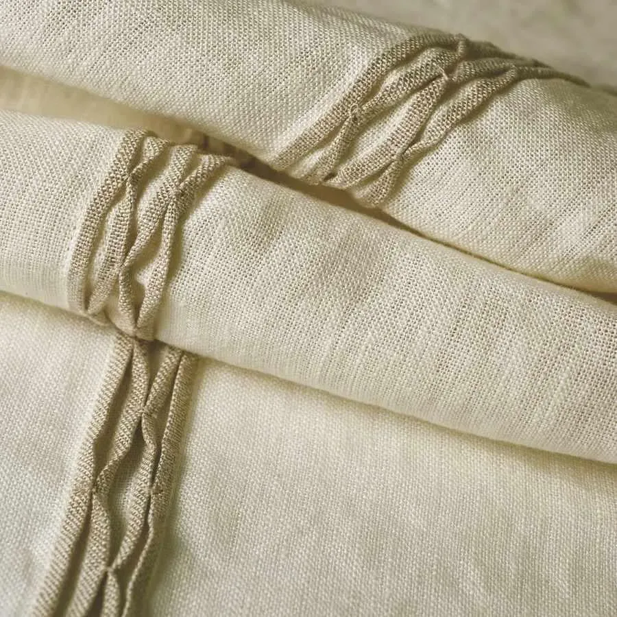 French General Tissage Ivory tissu lin ivoire 137 cm 100% lin