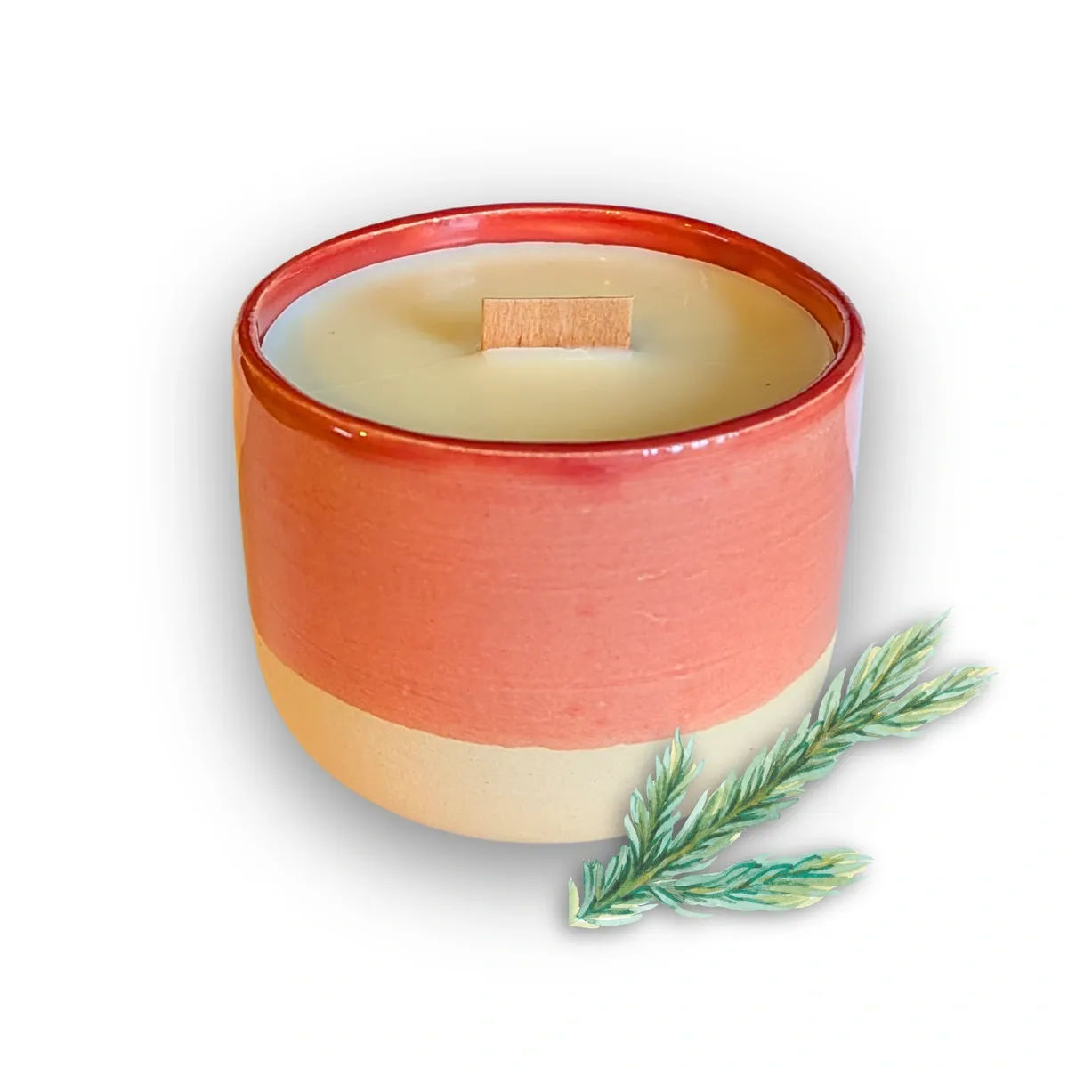 Bougie parfumée pin sylvestre artisanale 40h pot céramique