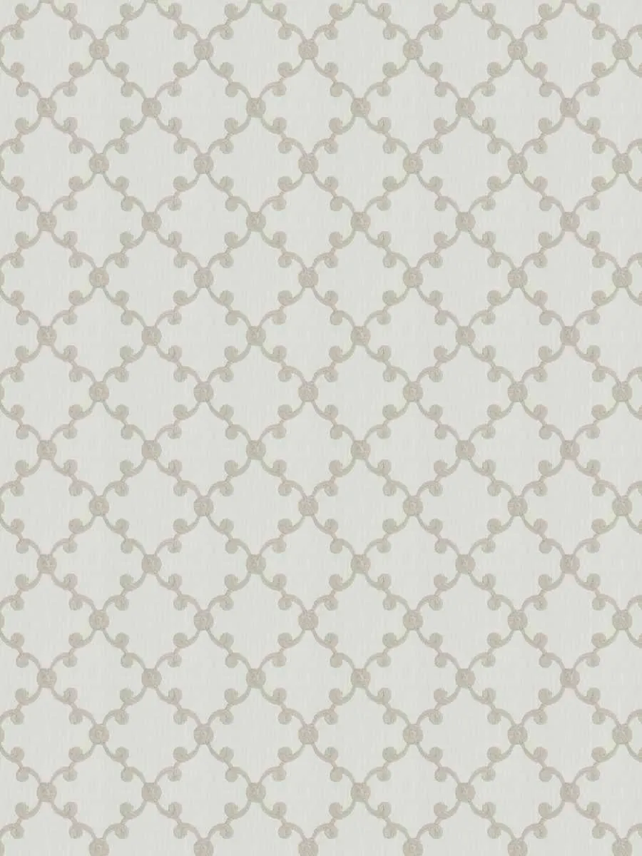 French General Morisette Bisque tissu brodé 132 cm