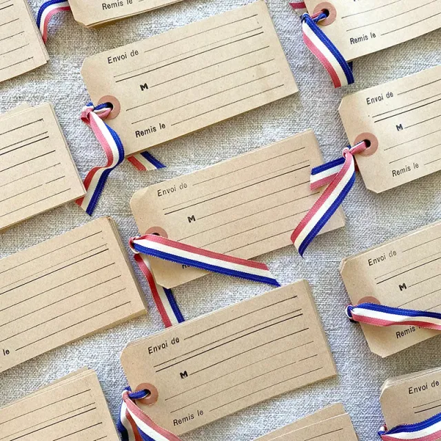 French General Vintage French Tags étiquettes lot de 12